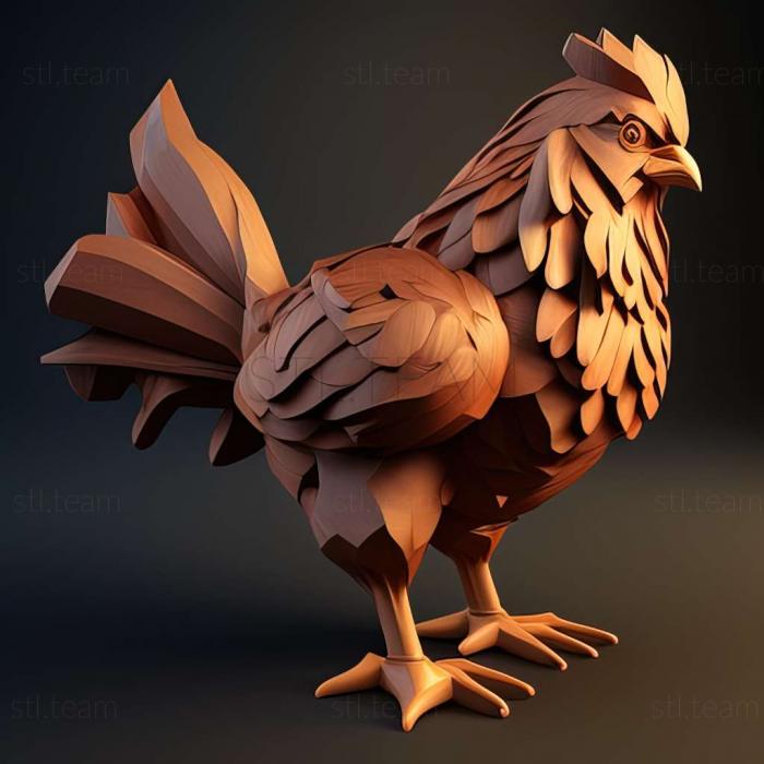3д модель курицы